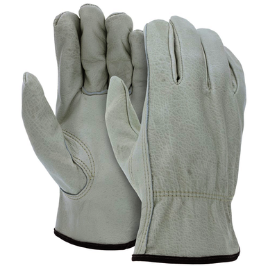 Memphis 3215XL Economy Grade Drivers Gloves, XL, Cowhide Leather Palm, Beige, Standard Finger/Keystone Thumb, Leather