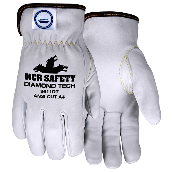 MCR Safety 3611DTXL Men's Size X - Large, Women's Size X - Large, Leather, Leather Palm