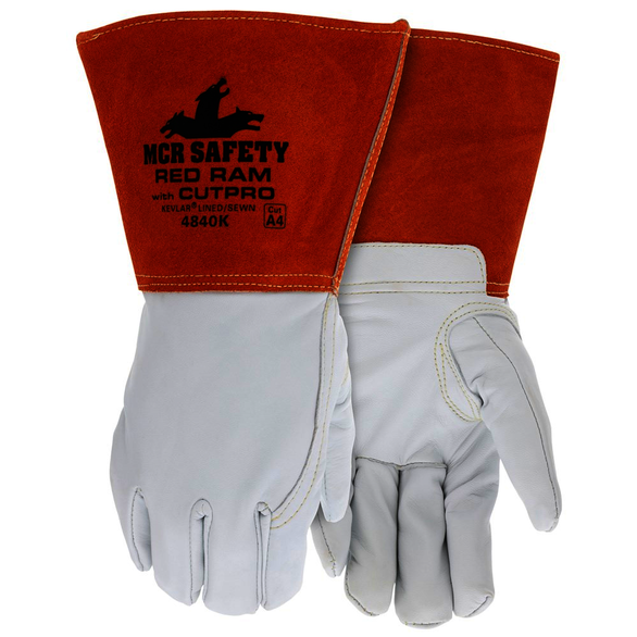 MCR Safety 4840KXL X - Large Size, Kevlar Lined, Leather, Welding Gloves