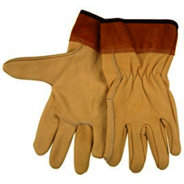 MCR Safety 4903LL Large Size, Leather, Safety Cuff, Welding Gloves