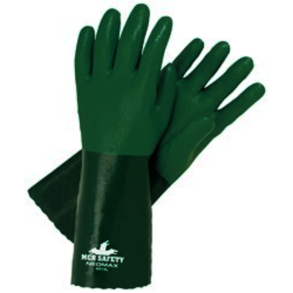 NeoMax Series Neoprene Coated Work Gloves, Double Dipped Sandy Texture, 14 in L
