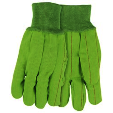MCR Safety 9018CDGB Size Large, Canvas, Knit Wrist, Palm Coated Gloves