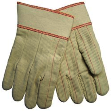 MCR Safety 9018CDPCS Size Large, Canvas, Safety Cuff, Palm Coated Gloves