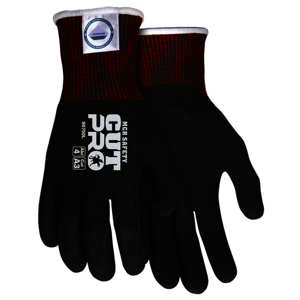 MCR Safety 90750XXL Size 2X - Large, Dyneema, Knit Wrist, Cut Resistant Gloves