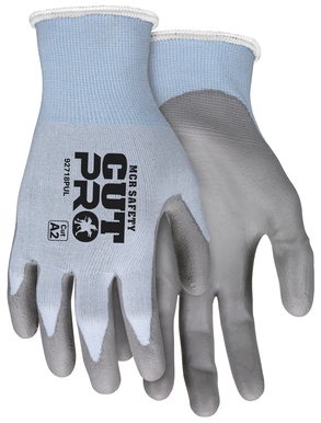 MCR Safety 92718PUL Size Large, Polyurethane Coated, Hypermax, Cut Resistant Gloves