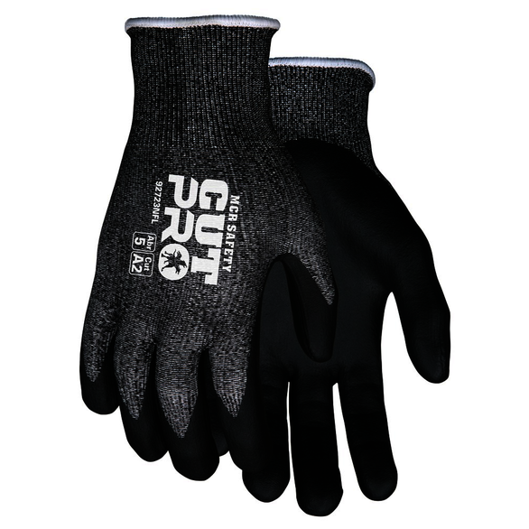 MCR Safety 92723NFL Size Large, Nitrile Coated, Synthetic, Cut Resistant Gloves
