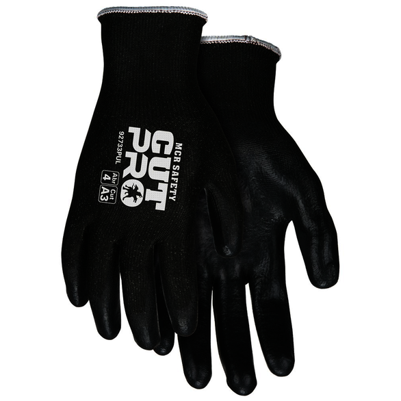 MCR Safety 92733PU-M Size Medium, Polyurethane Coated, Synthetic, Cut Resistant Gloves