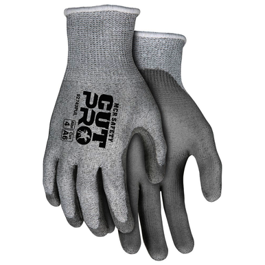 MCR Safety 92743PUL Size Large, Polyurethane Coated, Hypermax, Cut Resistant Gloves
