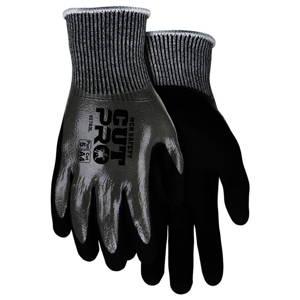 MCR Safety 92783L Size Large, Nitrile Coated, Hypermax, Cut Resistant Gloves