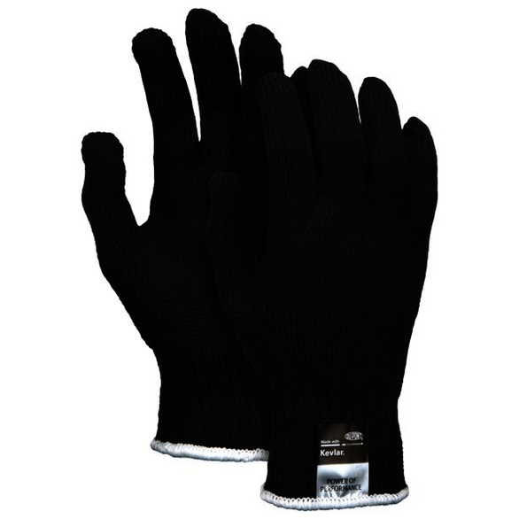 MCR Safety 9370BKXL Size X - Large, Kevlar, Knitwrist Cuff, Cut Resistant Gloves