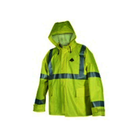 MCR Safety BJ38JHM M, Fluorescent Lime, PVC/Nomex, Rainsuit