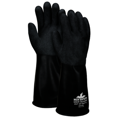 14 in L Butyl Rubber Glove, 25 mil Rough Finish