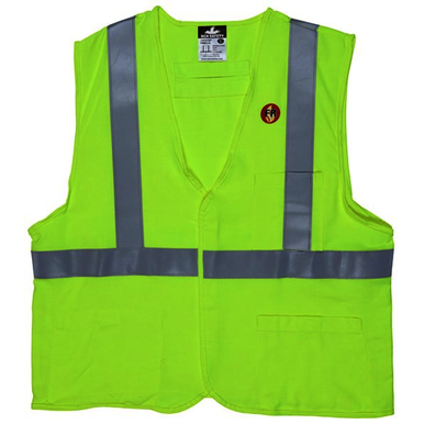 Lime, Cl2, Fr Modacrylic Vest, M