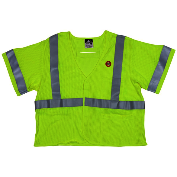 MCR Safety FRMCL3MLL Vest Style General Purpose, Vest Type Hi Visibility, Closure Type Hook & Loop, Vest