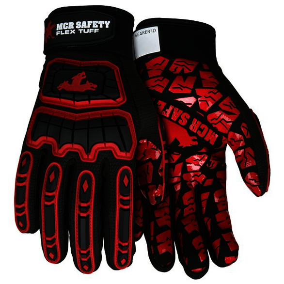 MCR Safety FT2905S Men's Size Small, Women's Size Small, Synthetic Leather, Impact & Anti-Vibration Gloves