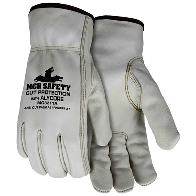 MCR Safety MG3211AL Size Large, Leather Coated, Leather, Cut Resistant Gloves