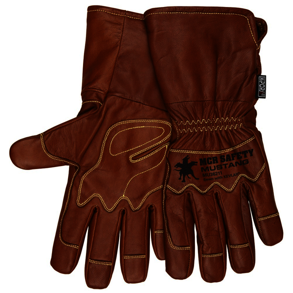 MCR Safety MU36211L Men's Size Large, Women's Size Large, Leather, Driver