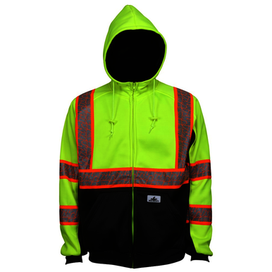 MCR Safety S2CL3LZX3 Size 3X, Fluorescent Lime, 59.84 In Chest, Sweatshirt