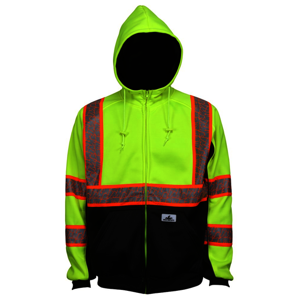 MCR Safety S2CL3LZX4 Size 4X, Fluorescent Lime, 63 In Chest, Sweatshirt