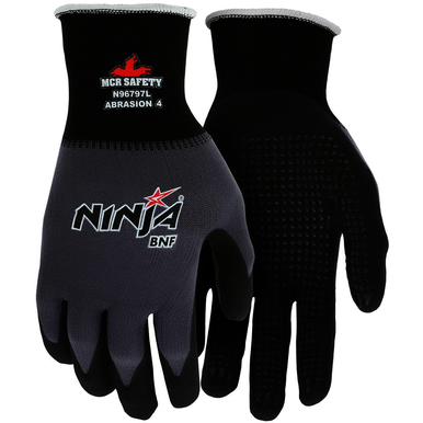 MCR Safety VPN96797M Size Medium, Nitrile Coated, Nylon, Palm Coated Gloves