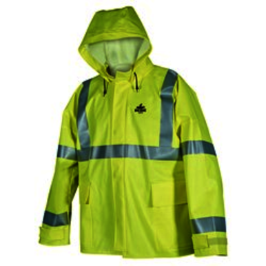 MCR Safety XBJ38JHL Large, Fluorescent Lime, PVC/Nomex, Rainsuit