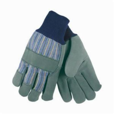 Memphis 1450L Insulated General Purpose Gloves, Leather Palm, L, Cowhide Leather Palm, Cowhide Leather, Black Fabric/Blue/Gray/Yellow, Plasticized Safety Cuff, Uncoated Coating, Foam Insulated/Full Stock Lining, Gunn Pattern/Standard Finger/Wing Thumb