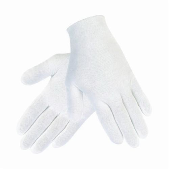 Memphis 8600 Lightweight Reversible Inspectors Gloves, L, 35% Cotton/65% Polyester, White, Straight Thumb, Paired Hand, 8-1/2 in L