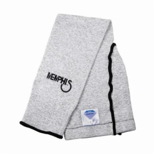 Memphis 9318D10 Cut-Resistant Sleeves, Universal, 18 in L x 10 ga THK, Dyneema®, Black/Gray