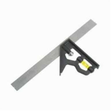 EMPIRE® Polysquare™ 220 Combination Square, 12 in L Blade, Graduations: 8ths, 16ths, 32nds, 90/45 deg Measuring Angle