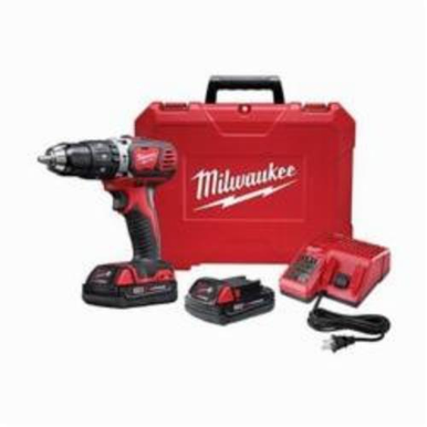 Milwaukee® M18™ Cordless Hammer Drill/Driver Kit, 1/2 in Metal Single Sleeve Ratcheting Lock Chuck, 500 in-lb Torque