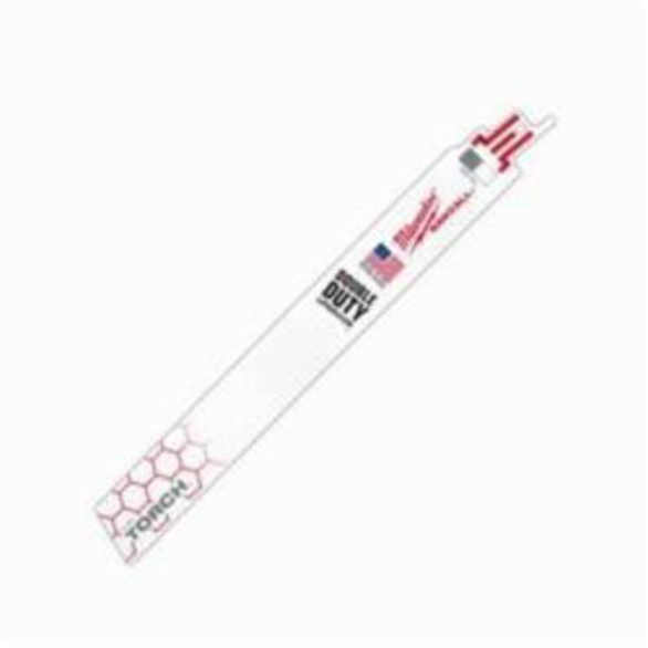 Milwaukee® SAWZALL® The Torch™ Double Duty Straight Back Reciprocating Saw Blade, 9 in L x 1 in W, 24 TPI, Bi-Metal Body