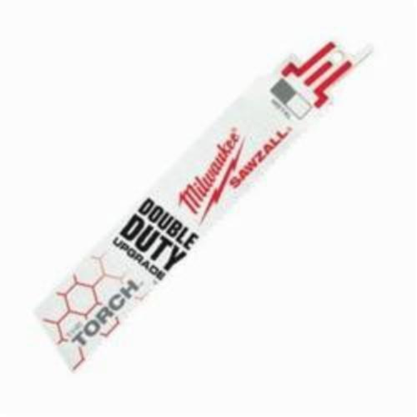 Milwaukee® SAWZALL® The Torch™ Double Duty Straight Back Reciprocating Saw Blade, 6 in L x 1 in W x 0.042 in THK, 10