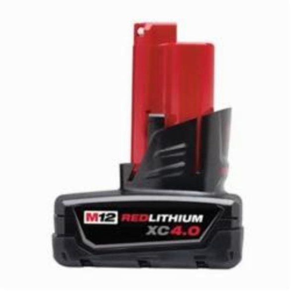Milwaukee® M12™ Rechargeable Cordless Battery Pack, 4 Ah Li-Ion Battery, 12 VDC