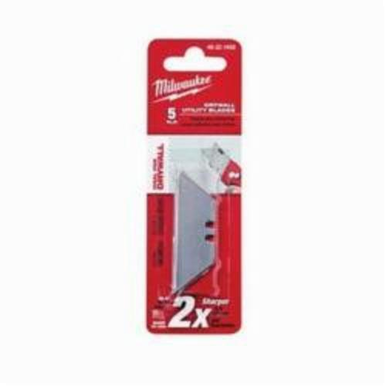 Milwaukee® 48-22-1933 5-Piece Utility Knife Blade, Sharp Point/Straight Edge Blade, 2-3/8 in L x 3/4 in W Blade