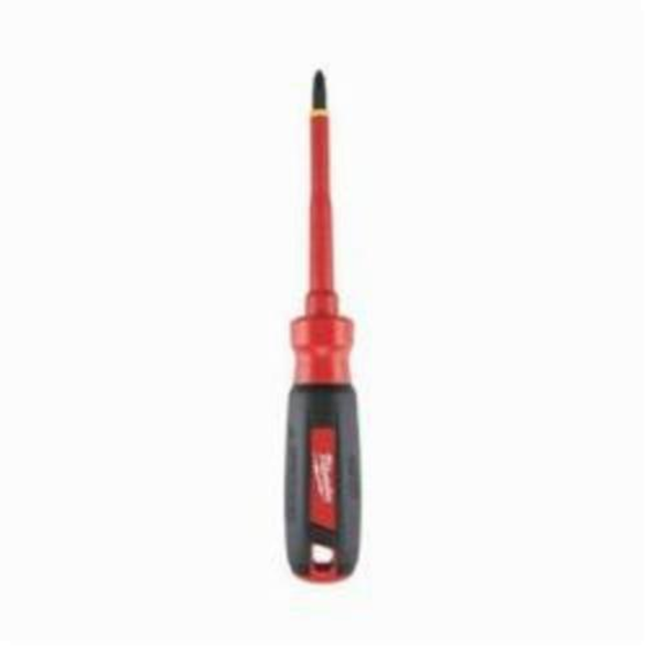 Milwaukee® 48-22-2212 Screwdriver, #2 Phillips® Point, Steel Shank, 8 in OAL, Plastic/Rubber Handle, ASTM F1505-10