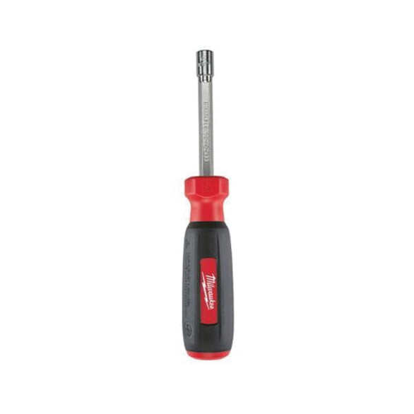 Milwaukee® 48-22-2433 Nut Driver, Metric, 6 mm, Hollow Hex Shank, ESD-Safe: No, Black/Red, Chrome Plated