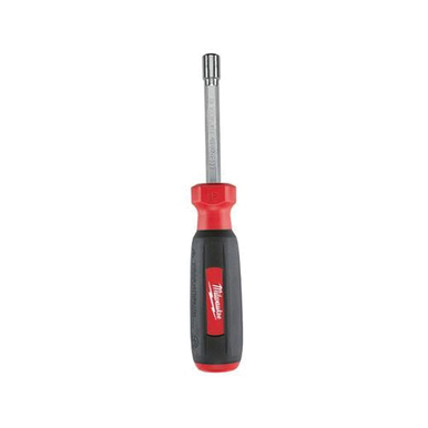 Milwaukee® HollowCore™ Magnetic Nut Driver, Metric, 6 mm, Hex Shank, Cushion Grip Handle, Chrome Plated