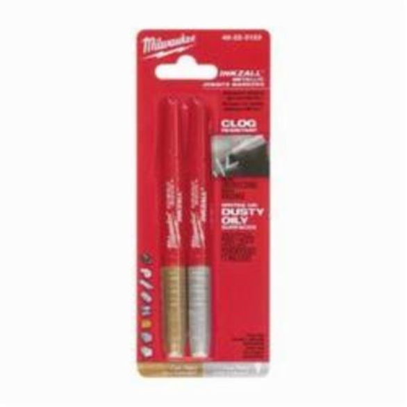 Milwaukee® INKZALL™ Point Marker, 5-1/2 in Fine Tip, Plastic, Gold/Silver/Red
