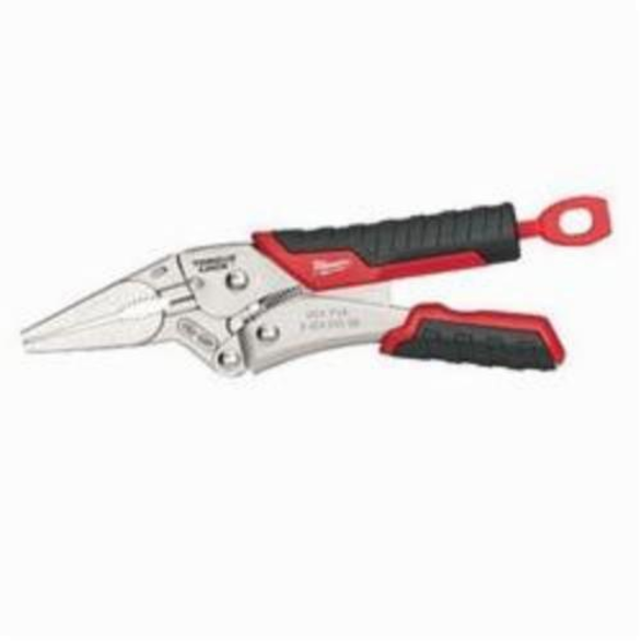Milwaukee® TORQUE LOCK™ 1-Handed Lever Locking Plier, 2-13/32 in Nominal Capacity, Alloy Steel Long Nose Jaw, 6 in OAL