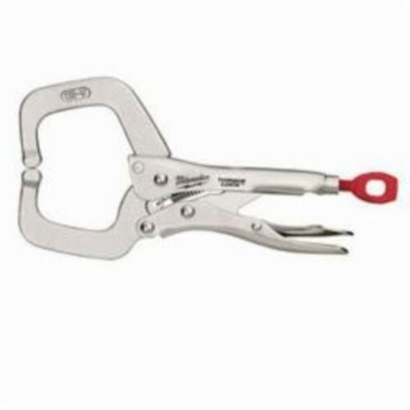 Milwaukee® TORQUE LOCK™ Locking C-Clamp, 2-1/4 in D Throat, 1/2 in Jaw Opening, 6 in Jaw, Forged Alloy Steel