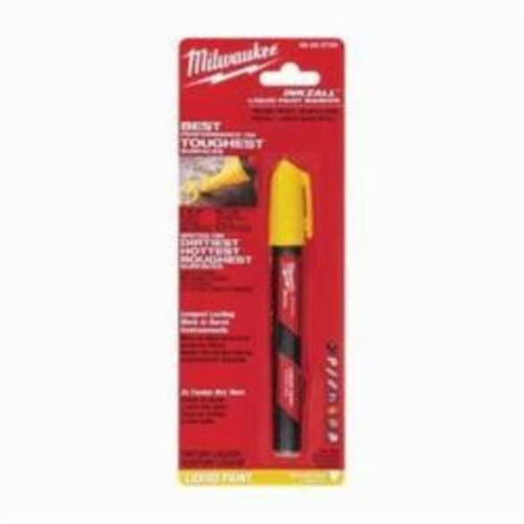 Milwaukee® INKZALL™ Liquid Paint Marker, Acrylic Nib/Plastic, Red/Yellow
