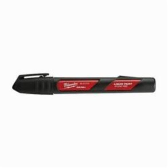 Milwaukee® INKZALL™ Liquid Paint Marker, Acrylic Nib/Plastic, Black/Red