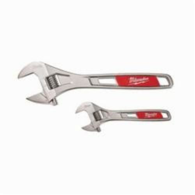 Milwaukee® 48-22-7400 Adjustable Wrench Set, Imperial, 6 in, 10 in, 2 Pieces, Chrome Plated
