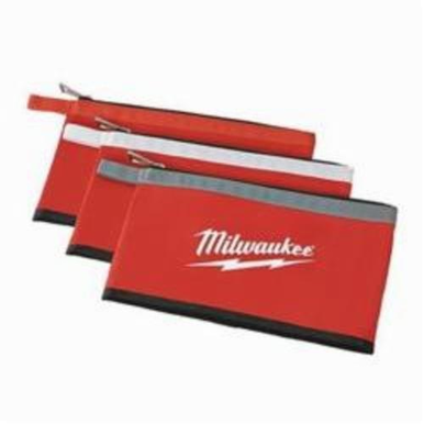 Milwaukee® 48-22-8193 Heavy Duty Zipper Pouch, #10 Canvas, Black/Red