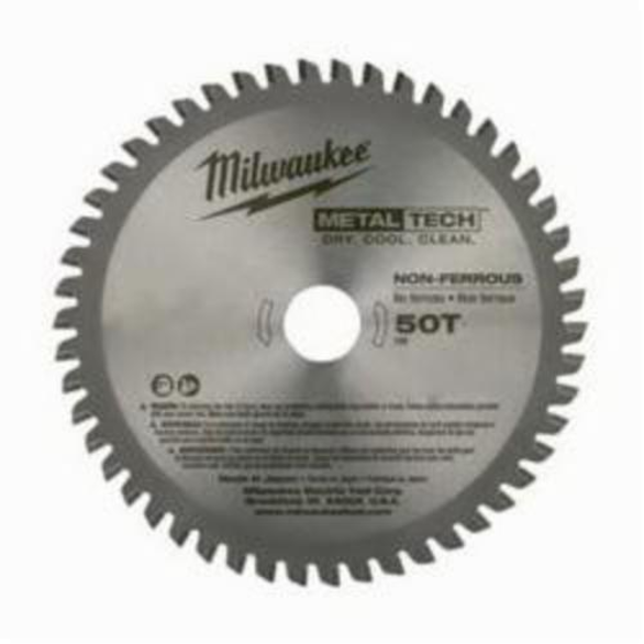 Milwaukee® MetalTech™ Circular Saw Blade, 5-3/8 in Dia, 20 mm, 50 ATB Teeth, Carbide Cutting Edge