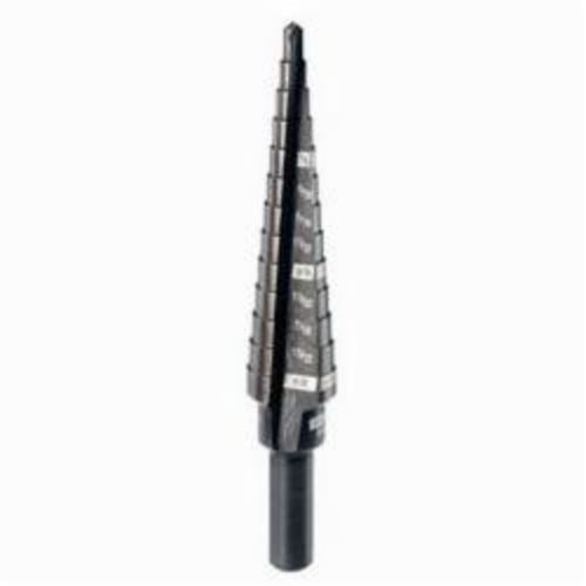 Milwaukee® 48-89-9201 Step Drill Bit, 1/8 in Dia Min Hole, 1/2 in Dia Max Hole, 13 Steps, 13 Hole Sizes