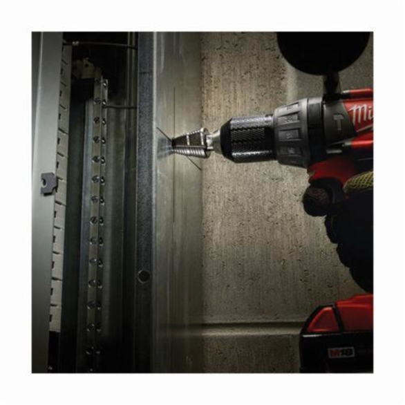 Milwaukee® 48-89-9202 Step Drill Bit, 3/16 in Dia Min Hole, 1/2 in Dia Max Hole, 6 Steps, 6 Hole Sizes