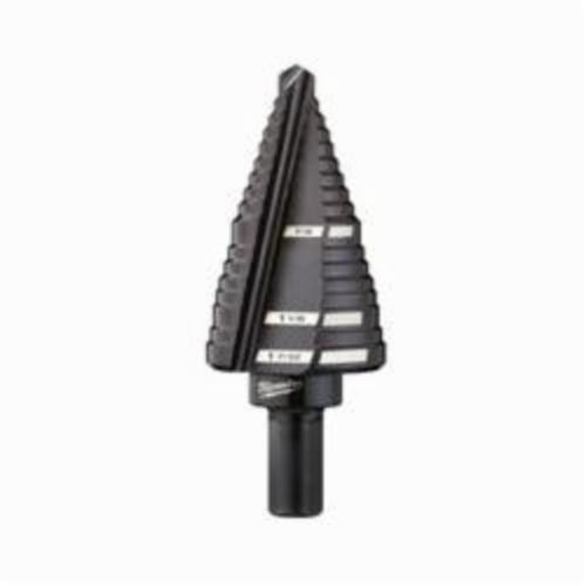 Milwaukee® 48-89-9212 Step Drill Bit, 7/8 in Dia Min Hole, 1-3/8 in Dia Max Hole, 5 Steps, 4 Hole Sizes