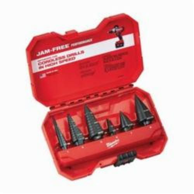 Milwaukee® 48-89-9224 Step Drill Set, 6 Pieces, HSS, Black Oxide