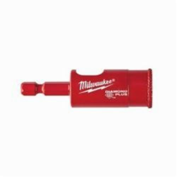 Milwaukee® Diamond Plus™ 49-56-0515 1-Piece Grit Edge Hole Saw, 3/4 in Dia, 5/8 in Cutting, Diamond Cutting Edge